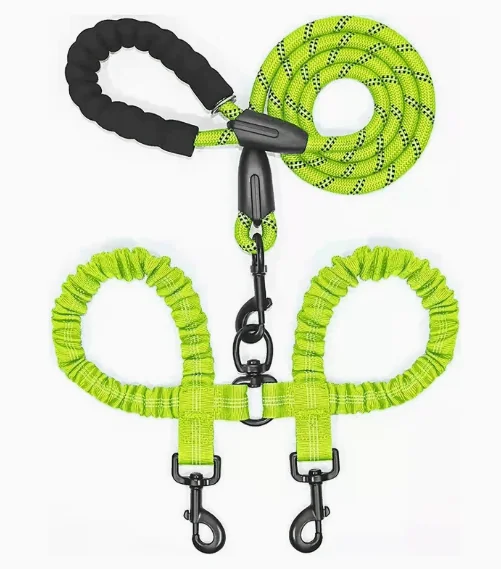 Reflective Two-Dog Multi-Function Leash wholesale OEM pet product
