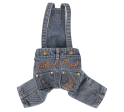Washed Denim Dog Overalls wholesale OEM pet clothing SKU 05B12683K20