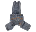 Washed Denim Dog Overalls wholesale OEM pet clothing SKU 05B12683K20