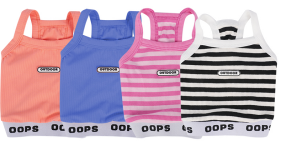 Striped Breathable Dog Camisole wholesale OEM pet clothing SKU 06A3492
