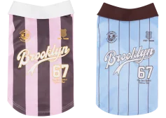 Polo Collar Striped Sports Dog Jersey wholesale OEM pet clothing SKU 06A7495