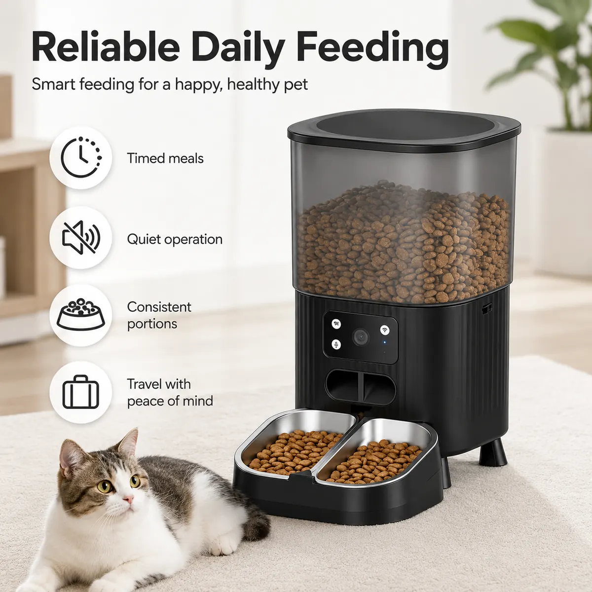 Black Smart Pet Feeder wholesale product image 6