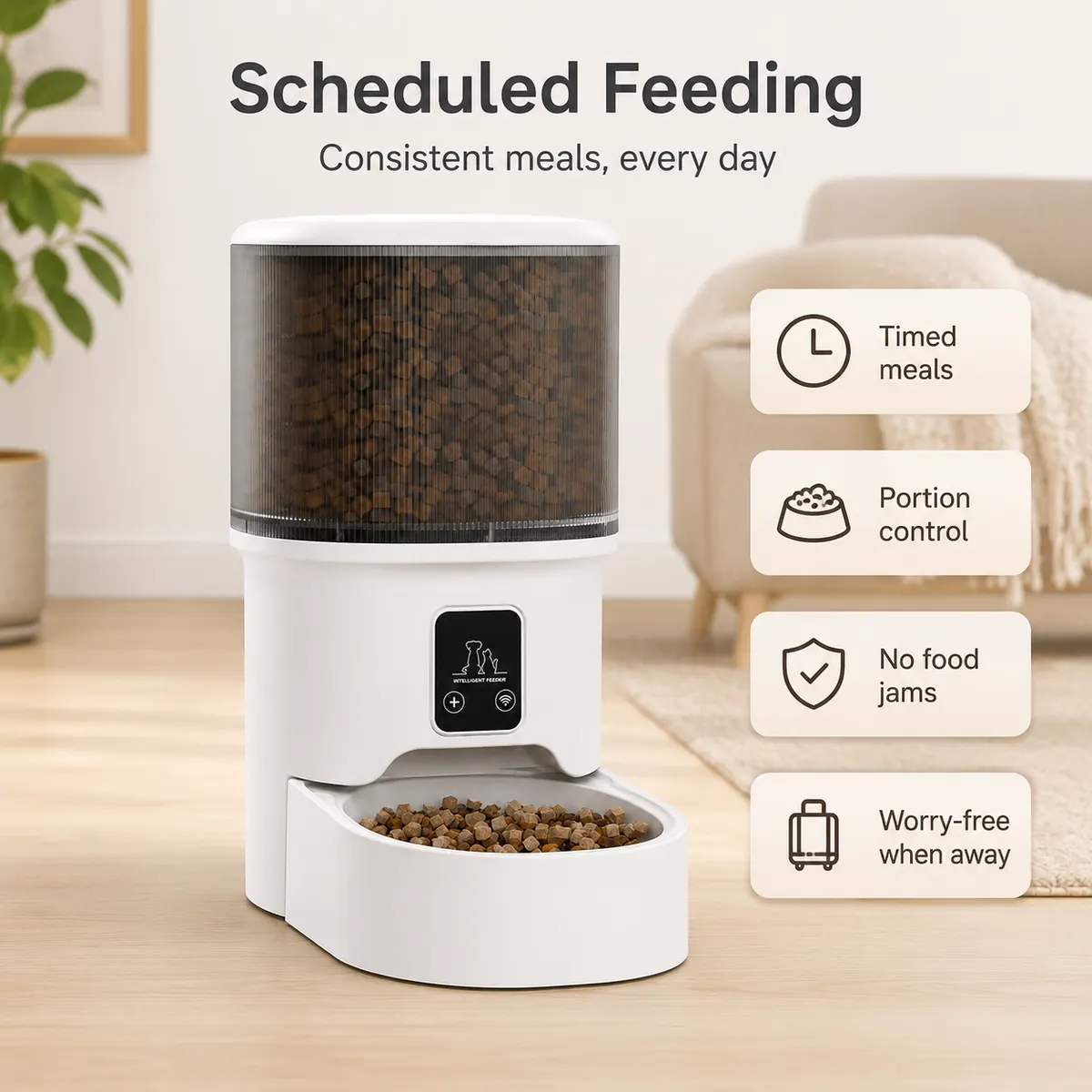White Smart Pet Feeder wholesale product image 3