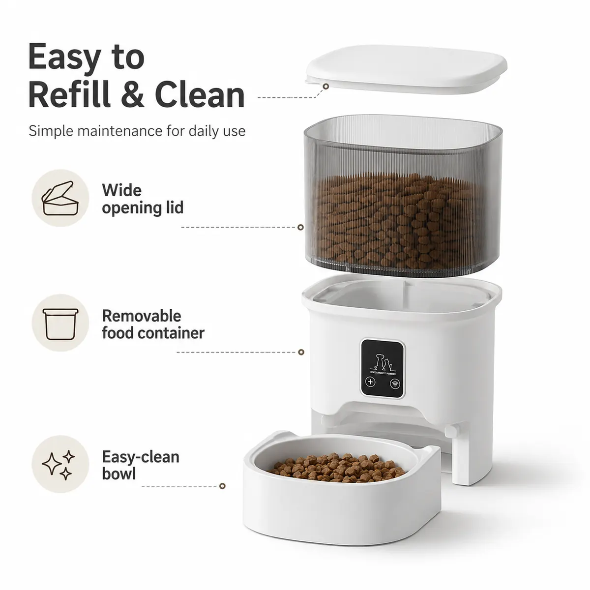 White Smart Pet Feeder wholesale product image 5