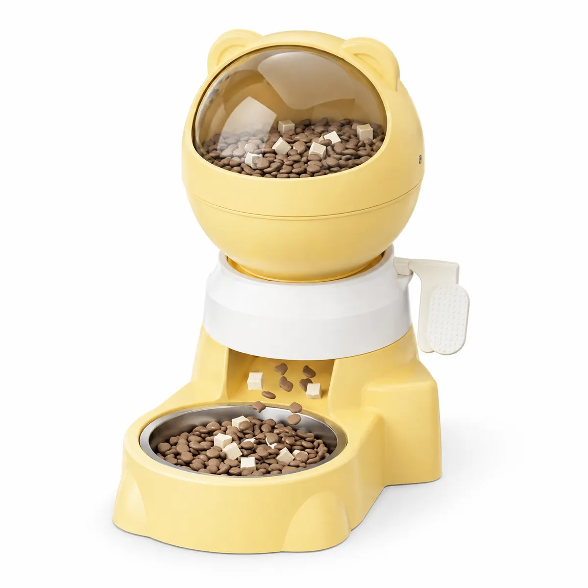 yellow automatic pet feeder wholesale
