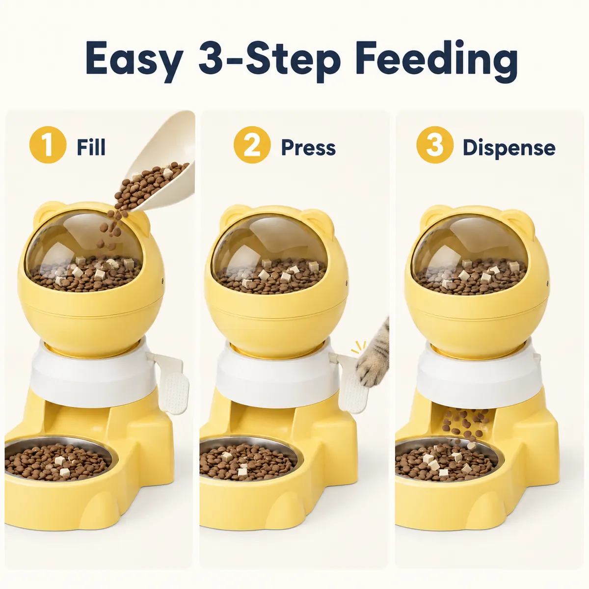 Yellow Smart Pet Feeder wholesale product image 4