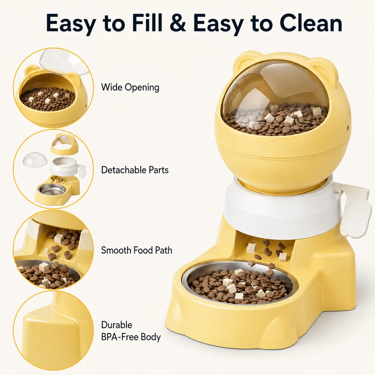 Yellow Smart Pet Feeder wholesale product image 6