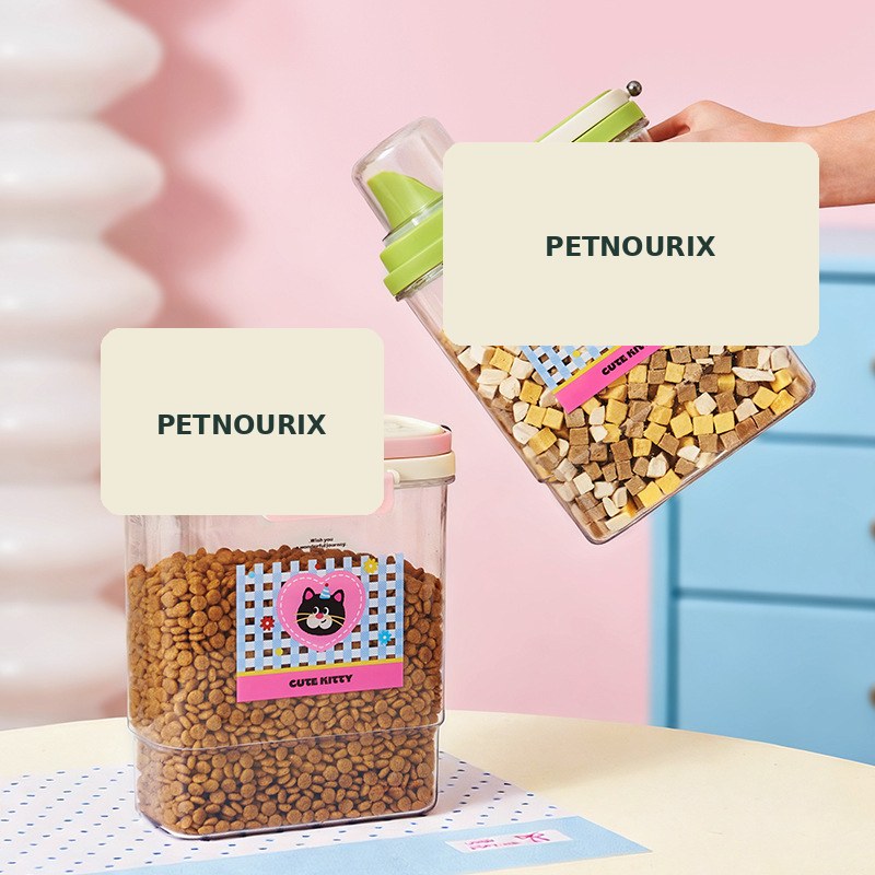 Pet food storage containers